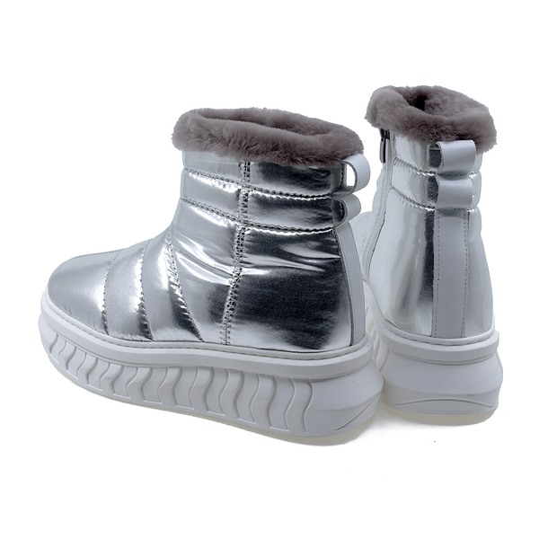Ghete Dama, Caspian, Cas-Magda, Casual, Material impermeabil, Argintiu