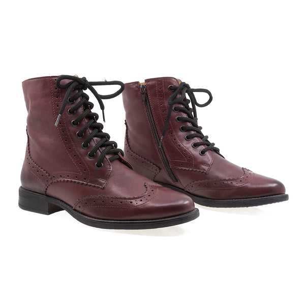 Ghete Dama, Mania/2, Casual, Piele Naturala, Bordo
