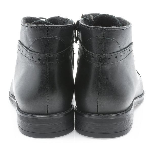 Ghete dama, Caspian, Cas-Mania, casual, piele naturala, negru