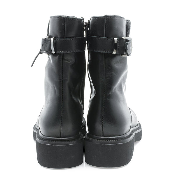 Ghete dama, Caspian, Cas-Mara, casual, piele naturala, negru