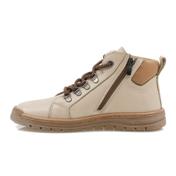 Ghete Dama, Max, Casual, Piele Naturala, Bej