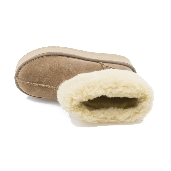 Ghete Dama, Caspian, Cas-Mira, Casual, Piele naturala nabuc, Maro