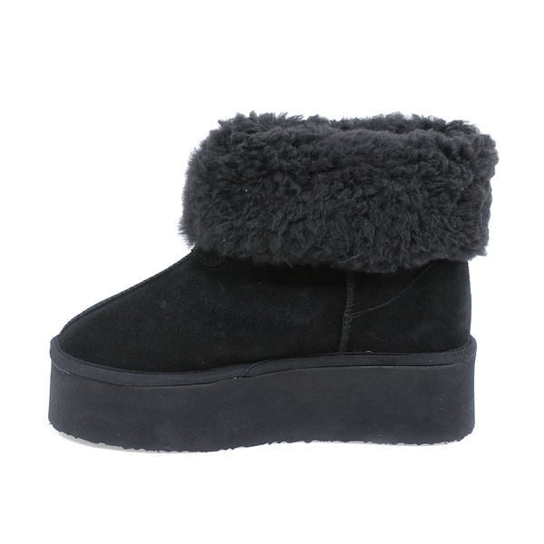 Ghete Dama, Caspian, Cas-Mira, Casual, Piele naturala nabuc, Negru