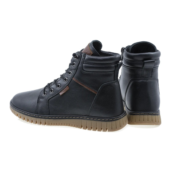 Ghete Dama, Mora, Casual, Piele Naturala, Negru