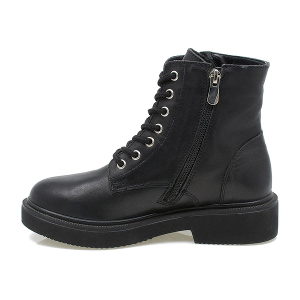 Ghete Dama, Rosa, Casual, Piele Naturala, Negru