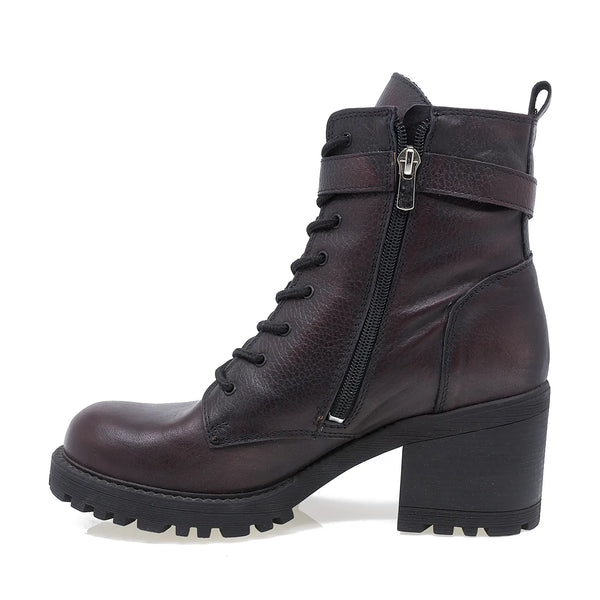 Ghete Dama, Tania, Casual, Piele Naturala, Bordo