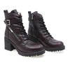 Ghete Dama, Tania, Casual, Piele Naturala, Bordo