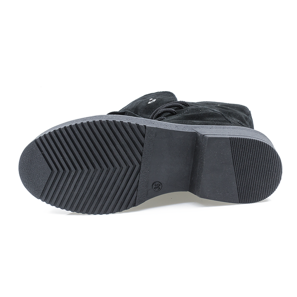 Ghete Dama, Caspian, Cas-Tina, Casual, Piele Intoarsa, Negru
