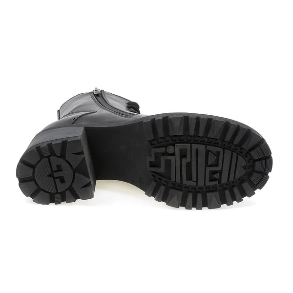 Ghete Dama, Verona, Casual, Piele Naturala, Negru