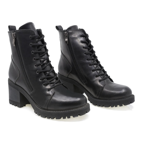 Ghete Dama, Verona, Casual, Piele Naturala, Negru