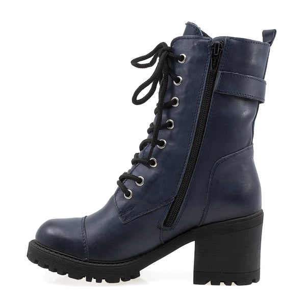 Ghete Dama, Xenia, Casual, Piele Naturala, Albastru