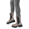 Ghete dama, Caspian, Cas-MF-02, casual, piele naturala, grej