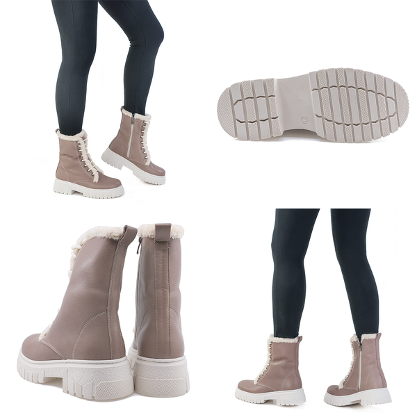 Ghete dama, Caspian, Cas-MF-07, casual, piele naturala, grej