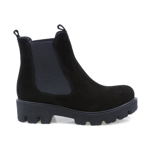 Ghete Dama, Evelin/1, Casual, Piele Intoarsa, Negru