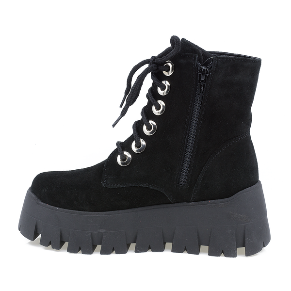 Ghete Dama, Caspian, Cas-G32, Casual, Piele Intoarsa, Negru