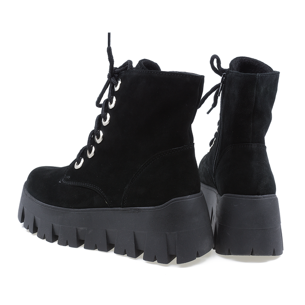 Ghete Dama, Caspian, Cas-G32, Casual, Piele Intoarsa, Negru