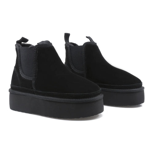 Ghete Dama, ENERGY, ENG-1258, Casual, Piele intoarsa, Negru