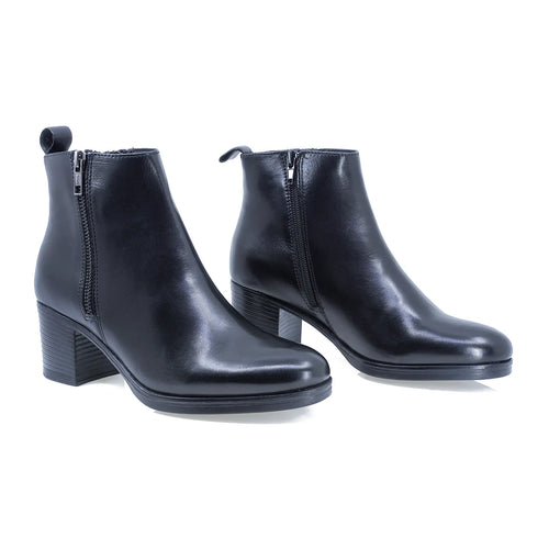 Ghete Dama, Model H01, Casual, Piele Naturala, Negru