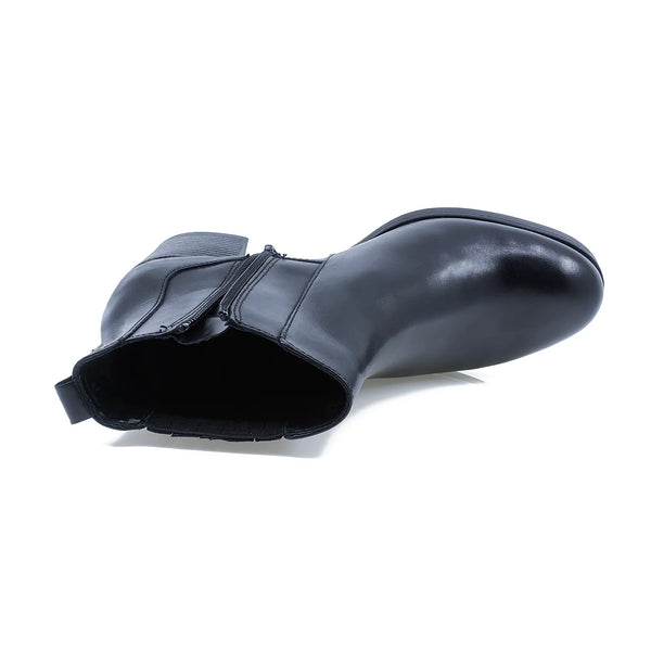Ghete Dama, Model H13, Casual, Piele Naturala, Negru