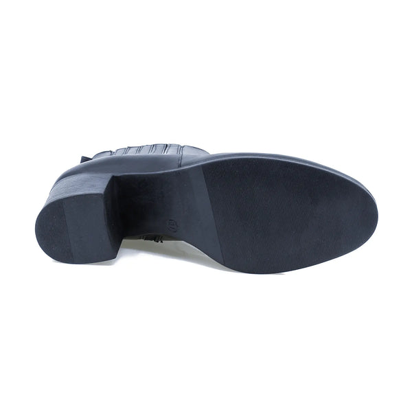 Ghete Dama, Model H13, Casual, Piele Naturala, Negru