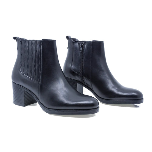 Ghete Dama, Model H13, Casual, Piele Naturala, Negru