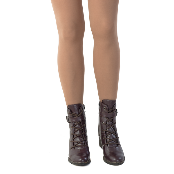 Ghete Dama, Miu's-MIU-103, Casual, Piele Naturala, Bordo