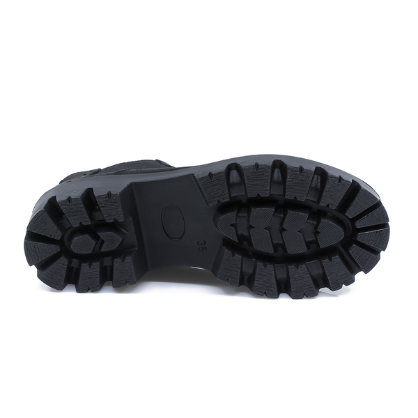 Ghete Dama, Romana, Rom-Puebla, Casual, Piele Nabuc, Negru