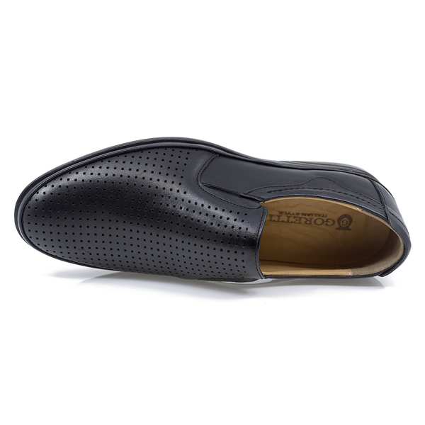 Pantofi barbati, Goretti, 651-7, casual, piele naturala, negru