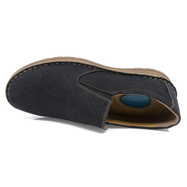 Pantofi barbati, Caspian, Cas-5028, casual, piele nabuc, negru