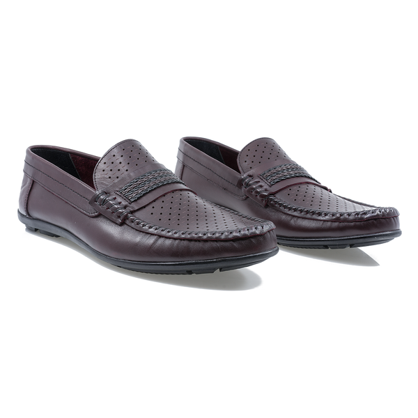 Pantofi Barbati, Caspian, Cas-611-P, Casual, Piele naturala, Bordo