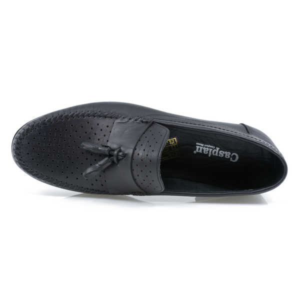 Pantofi Barbati, Caspian, Cas-690-P, Casual, Piele naturala, Negru