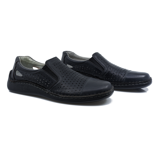 Pantofi Barbati, Gitanos-6911, Casual, Piele Naturala, Negru