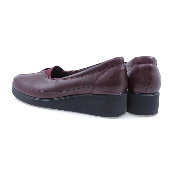 Pantofi Dama, 101, Casual, Piele Naturala, Bordo