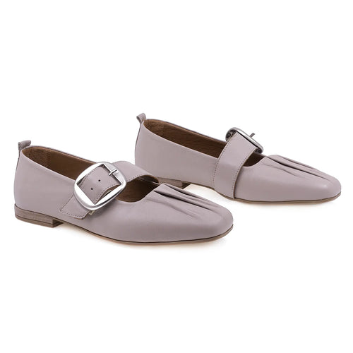 Pantofi dama,  108, Casual, Piele naturala, Gri