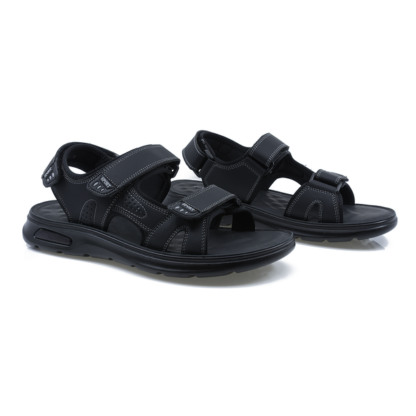 Sandale-barbati-MELS-MEL-J24-casual-piele-naturala-negru-nouamoda.ro