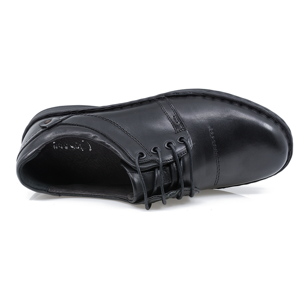 Pantofi Barbati, Cob-802, Casual, Piele Naturala, Negru