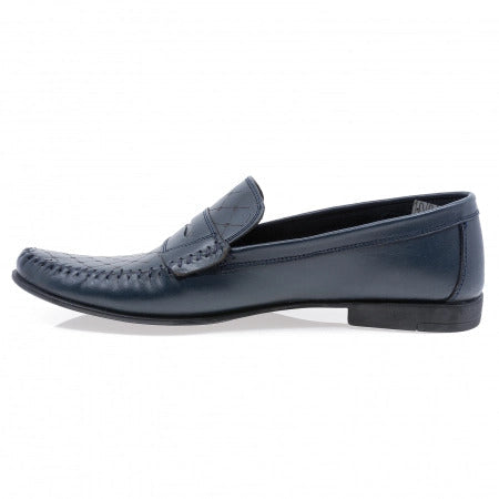 Mocasini barbati, Goretti, GOR-69, casual, piele naturala, bleumarin