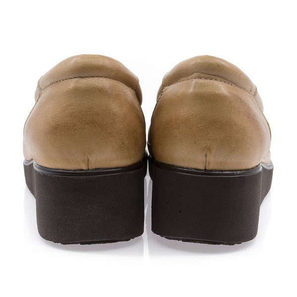 Pantofi dama Caspian, CAS-105, Casual, Piele naturala, Capuccino