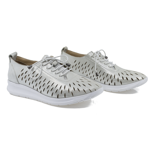Pantofi dama, Garda, Gar-693-9912, casual, piele naturala, alb