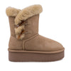 Ghete Dama, I 1279, Casual, Piele intoarsa, Camel