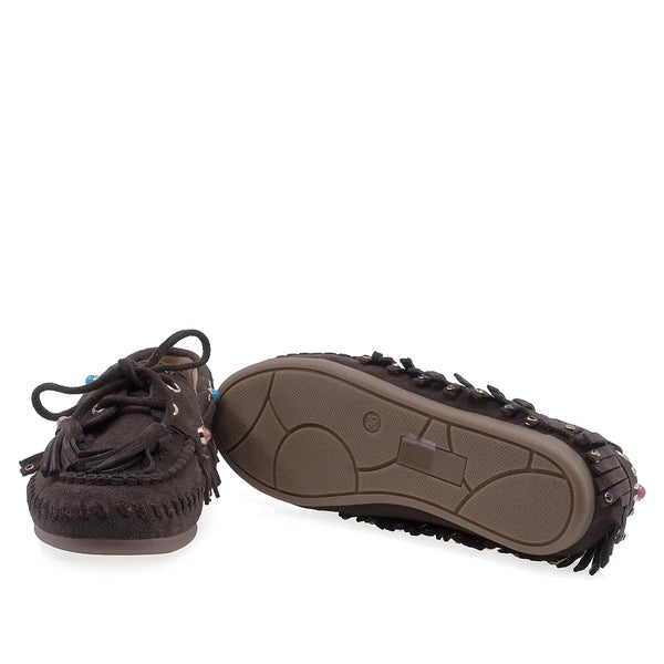 Pantofi Dama Anna Viotti casual piele intoarsa D116-2657-11R maro