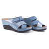 Papuci Dama, Anna Viotti, Ann-06-02(45-40) Casual, Piele Naturala, Albastru sidef