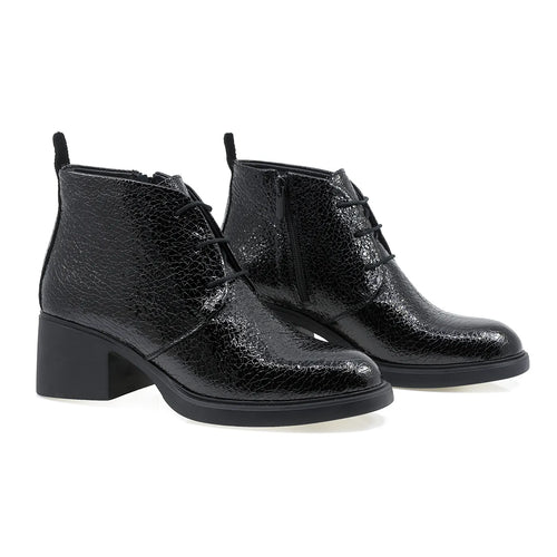 Ghete Dama, 24403, Casual, Piele lacuita, Negru