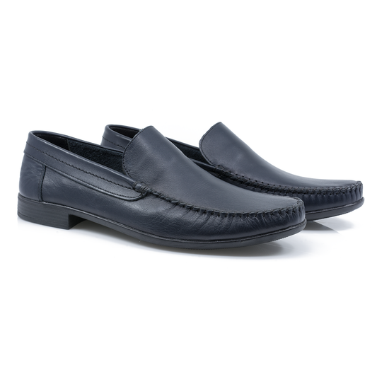 Pantofi Barbati, Caspian, Cas-660, Casual, Piele naturala, Bleumarin