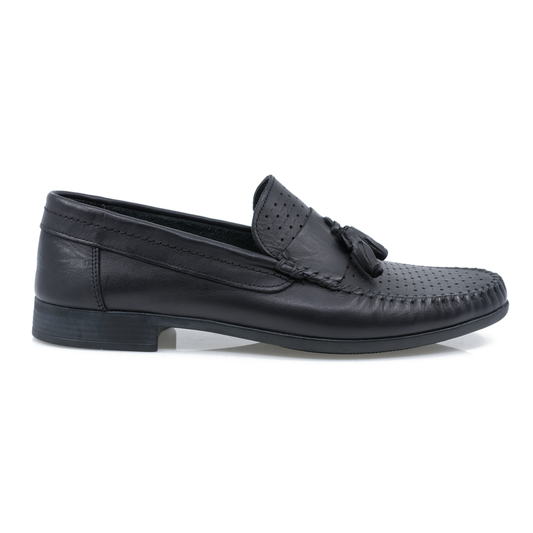 Pantofi Barbati, Caspian, Cas-690-P, Casual, Piele naturala, Negru