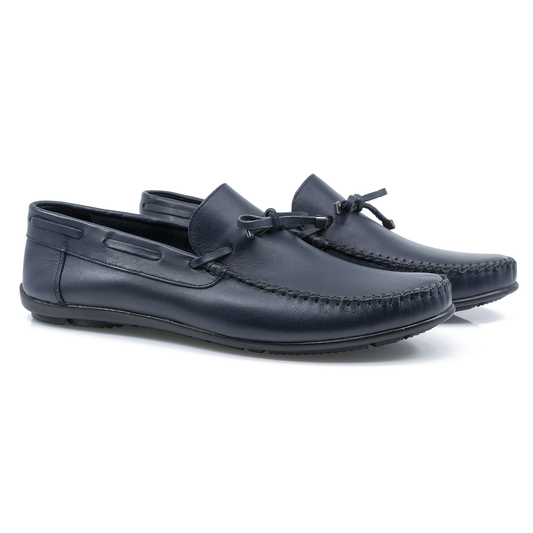 Pantofi Barbati, Caspian, Cas-695, Casual, Piele naturala, Bleumarin