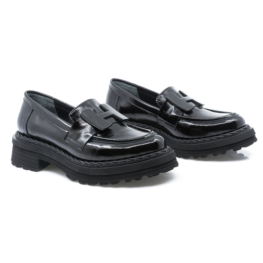 Pantofi-dama-Caspian-Cas-0010-556R-casual-piele-naturala-negru-lac