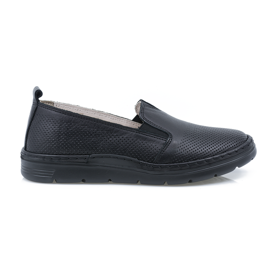 Pantofi Dama, Caspian, Cas-25216, Casual, Piele Naturala, Negru