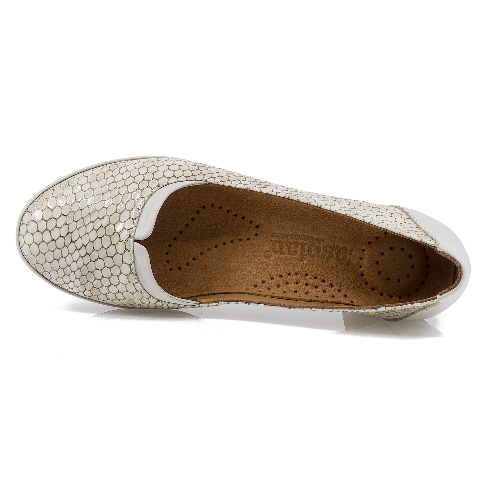 Pantofi-dama-Caspian-Cas-277-casual-piele-naturala-bej-lacuit-nouamoda.ro-3