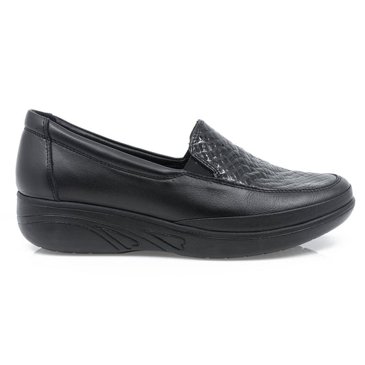 Pantofi dama, Caspian, Cas-3601/1, casual, piele naturala, negru